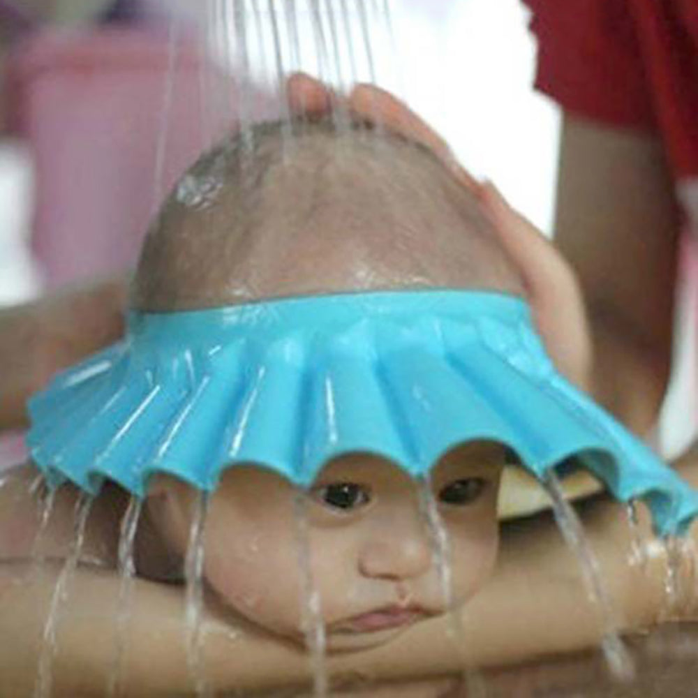 Verstellbare Baby-Badehaube mit Ohrenschutz